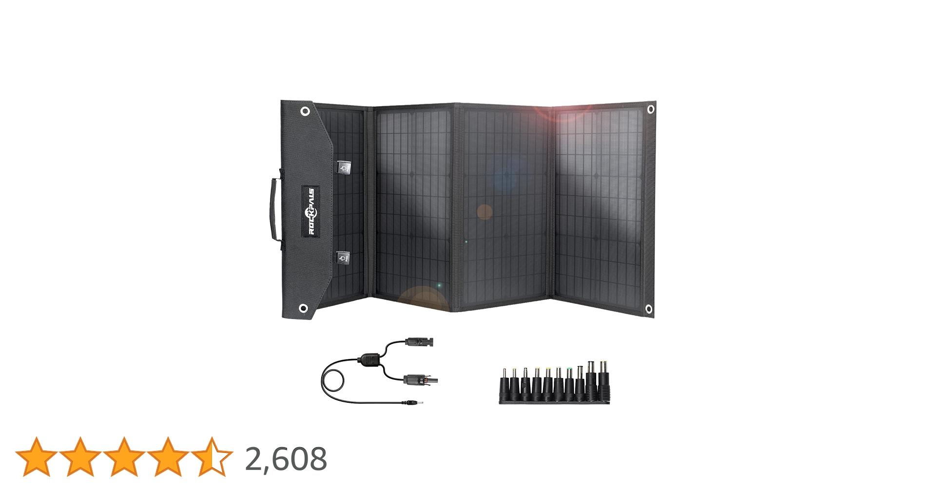 Amazon | ROCKPALS ソーラーパネル 100W 折りたたみ式 単結晶 高